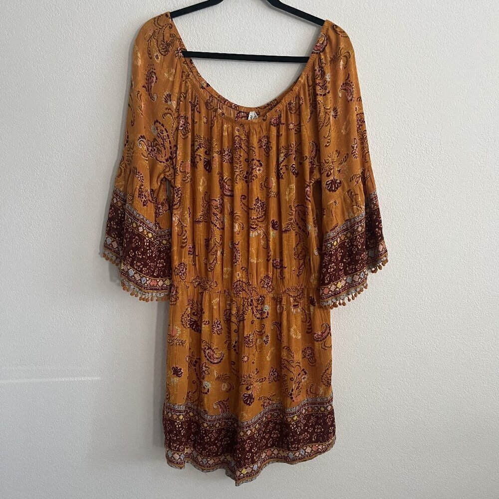 Mudd Boho Off the Shoulder Romper - Picture 1 of 6